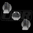 UPR Products Regular & Climate Control AC Knobs - Polished (1989 - 2004 Mustang) 1003-89-11