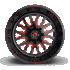 Fuel Off-Road 20x9 Stroke Wheel 6 Bolt 20 ET Gloss Black w/Candy Red D612