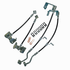 J&M Stainless Steel Brake Hose Kit - Front & Rear - Black (2005 - 2014 Mustang w/ ABS) 22530-B