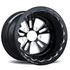 RC Components 15x8.5 Fusion Rear Wheel Single Beadlock Black Rim