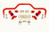 BMR Xtreme Rear Anti-Roll Bar Kit Solid - 1.375"/3.25" Axles - Red (1978 - 1987 G-Body) XSB010R