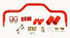 BMR Xtreme Rear Anti-Roll Bar Kit - Solid - 1.375"/3" Axles - Red (1964 - 1972 A-Body) XSB006R