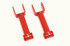 BMR Upper Control Arms - DOM - Non-Adjustable - Polyurethane Bushings - Red (1979 - 2004 Mustang) UTCA012R