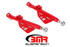 BMR Lower Control Arms - DOM - Single Adjustable - Polyurethane/Rod End - Red (1979 - 1998 Mustang) TCA049R