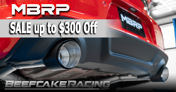 Save up to $300 off all MBRP Exhaust kits at Beefcake Racing