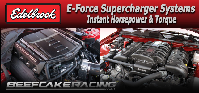 Shop all Edelbrock E-Force Superchargers now at Beefcake Racing. 