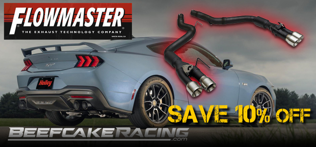 Save 10% Off all Flowmaster Exhaust systems now at Beefcake Racing.