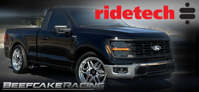 Shop all Ridetech Mustang and F-150 suspension upgrades now at Beefcake Racing.