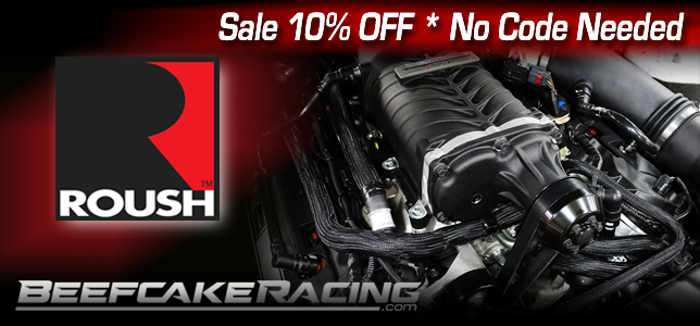 Roush Performance Mustang and F150 Performance Parts Sale 10% off at Beefcake Racing for Labor Day Weekend
