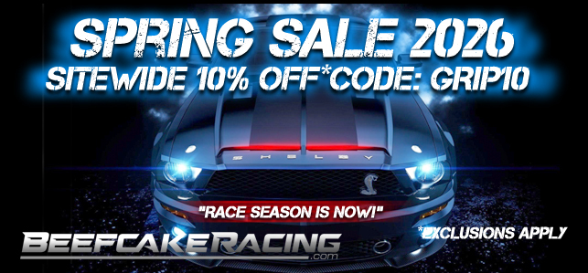 Spring Sale 2026 is now 10% Off Sitewide at Beefcake Racing.