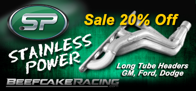 Save 20% Off all Stainless Power Headers now from Beefcake Racing.