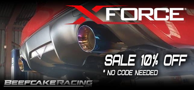 Save 10% Off all XForce Exhaust systems now at Beefcake Racing.
