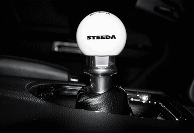 Steeda Shift Knob White 6-Speed (2015-2023 Mustang) 203-E226ULSI20