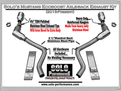 Solo Axle-Back Exhaust (2015-2023 Mustang Ecoboost / 2024 Mustang Ecoboost) 993174