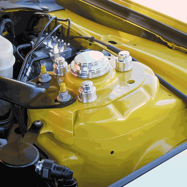 UPR Products Strut Tower Billet Cap Covers 8pc Polished (2015-2023 Mustang) 1131-16