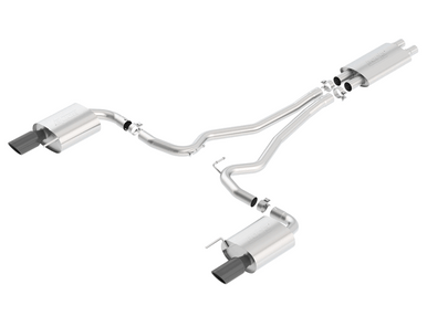Borla 2.5″ Touring Catback Exhaust Black Tips (2015-2017 Mustang GT / 2024 Mustang GT) 140589BC