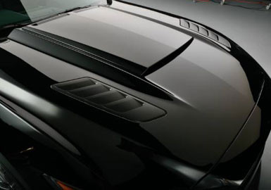 Roush Heat Extractors Black Raw (2015-2017 Mustang) 421869