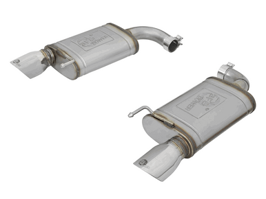AFE Axle-Back Exhaust Mach Force XP Polished Tips (2015-2024 Mustang 2.3T/3.7) 49-43085-P