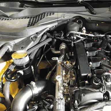 UPR Products Billet Dual Breather Tank Satin (15-17 Mustang Ecoboost) 5029-200