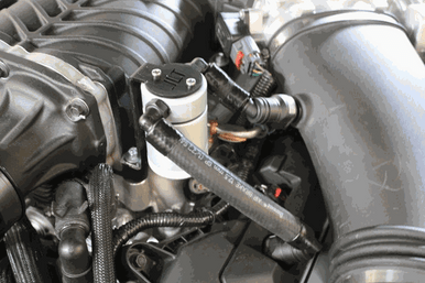 J&L Oil Separator 3.0 Driver Side Clear (2011-2017 Mustang GT S/C) 3020D-C