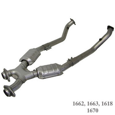 BBK 96-98 Mustang GT Catted X-Pipe 1666 - Beefcake Racing