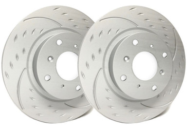 SP Performance Diamond Slot 320mm Dia. Solid Rotor w/Gray ZRC Coating (2015-2023 Mustang Ecoboost Non Perf Pack) – D54-1111
