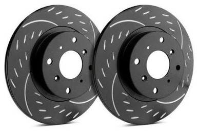 SP Performance Diamond Slot 320mm Dia. Solid Rotor w/Black Zinc Plating (2015-2023 Mustang Ecoboost Non Perf Pack) – D54-1111-BP