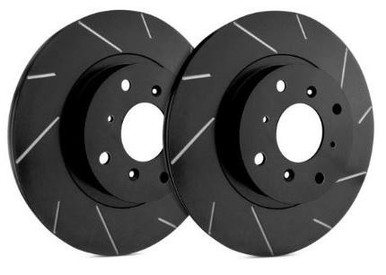 SP Performance Slotted 300mm Dia. Vented Rotor w/Black Zinc Plating (2015-2023 Mustang GT/Ecoboost Perf Pack) – T54-1109-BP