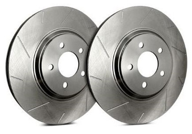 SP Performance Slotted 300mm Dia. Vented Rotor w/Silver Zinc Plating (2015-2023 Mustang GT/Ecoboost Perf Pack) – T54-1109-P