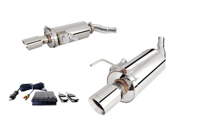 XForce Twin 3″ Axle-Back Exhaust System w/Round Rear Varex mufflers (2015-2017 Mustang GT / 2024 Mustang GT) ES-FM15-VMK-ABS