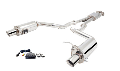 XForce Twin 2-1/2″ Cat-Back Exhaust System w/3″ Round Varex Mufflers (15-17 Mustang GT/EcoBoost) ES-FM17-VMK-CBS