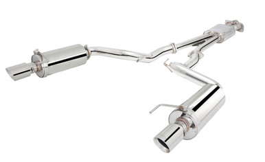 XForce Twin 2-1/2″ Cat-Back Exhaust System w/3″ Round Rear Mufflers (15-17 Mustang GT/EcoBoost) ES-FM17-CBS