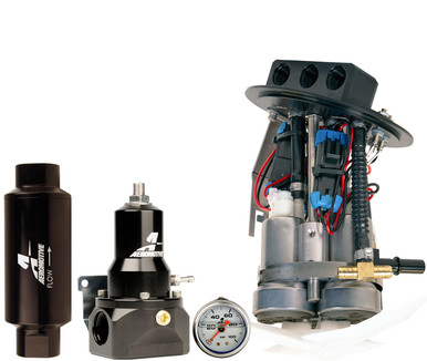 Aeromotive Kit 18037(Dual 450lph) 15633(Gauge) 13134(Regulator) 12341(Filter) (11-17 Mustang) 17355