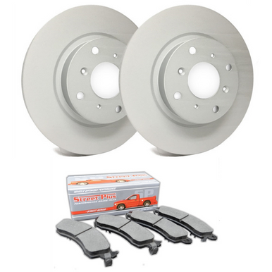 SP Performance SP Premium Rotors w/ Gray ZRC and Ceramic Pads – Front Pair (15-20 Standard GT, EcoBoost w/ Performance Pack) P54-1114CD1784