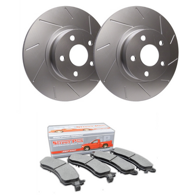 SP Performance Slotted Rotors w/ Silver Zinc Coating and Ceramic Pads – Front Pair (15-20 GT w/ Brembo Package) T54-1116-PCD1792