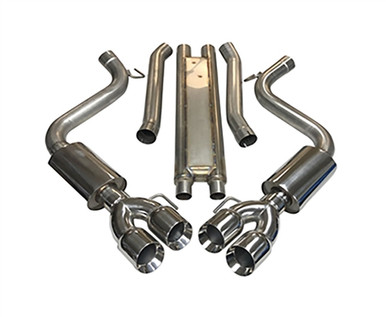 MRT Sport Touring DMS CatBack Quad Black Tips (2018-2023 Mustang GT) 93U916