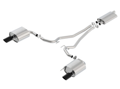 Borla 15-17 Ford Mustang EcoBoost 2.3L EC-Type Cat Back Single Round 4.0in OD 9.5in L Tips Exhaust – 1014039BC
