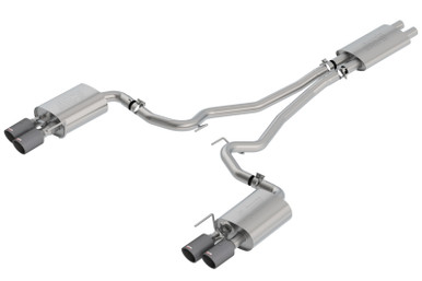 Borla Cat-Back Exhaust System Touring Carbon Fiber Tips (2018-2023 Mustang GT) 1014045CF