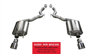 Corsa Polished Sport Axle-Back Exhaust (2015-2017 / 2024 Ford Mustang GT Convertible 5.0L V8) 14339
