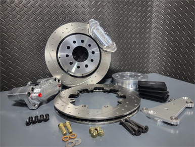 Aerospace Components 4 Piston Pro Street Front Dimpled, Slotted