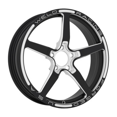 Weld 17x4.5 Alumastar 1-Pc Frontrunner 5x4.5 BP 2.25 BS Black 88B