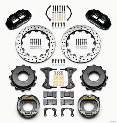 Wilwood Narrow Superlite 4R Rear P-Brk Kit 12.88in Drilled Big Ford New Style 2.50in Offset main image 0