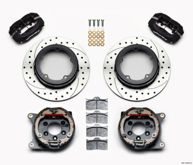 Wilwood 140-12420-D Wilwood Forged Dynalite P/S Park Brake Kit Drilled Strange Eng Floater 3.49in Offset main image 0