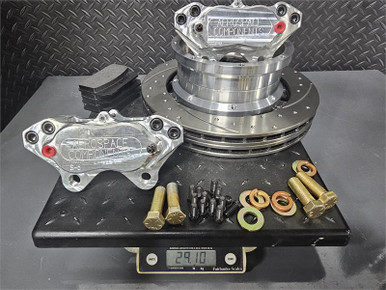 Aerospace Components Rear Pro Street Brake Kit w/ Dimpled & Slotted Rotors (2024 Mustang) AC-650VRDSP