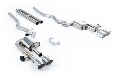 Milltek Active Valve Catback w/ H-Pipe Polished Tips (2015-2023 Mustang GT / 2024 Dark Horse) SSXFD420