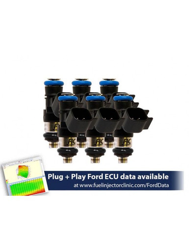 FIC 1200cc-D Injector Set 110lbs/hr at 43.5 PSI Fuel Pressure (2011-2017 Mustang V6) IS461-1200H-D