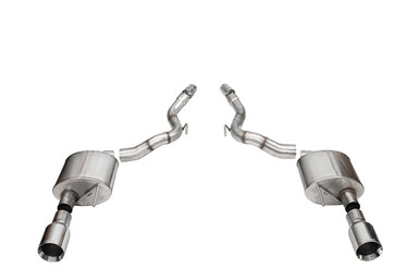 Corsa 3.0″ Dual Rear Exit Sport Axle-Back Exhaust System with 4.5″ Straight Cut Tips (2024 Mustang GT Convertible Non Active) 21273