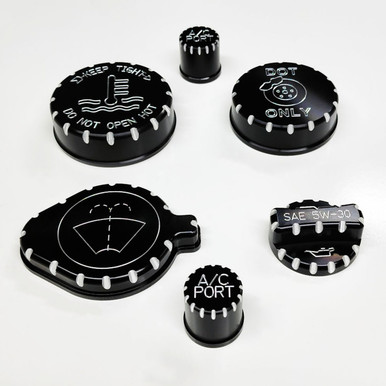 UPR Products Engine Cap Cover Package Black (2018-2024 Mustang GT/V6) 5000-42