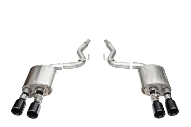 Corsa Sport Valved 3″ Axle Back Exhaust Black PVD 4.5″ Straight Tips (2024 Mustang Dark Horse Coupe) 21268BLK