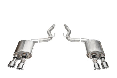 Corsa Sport Valved 3″ Axle Back Exhaust Polished 4.5″ Slash Tips (2024 Mustang Dark Horse Coupe) 21267